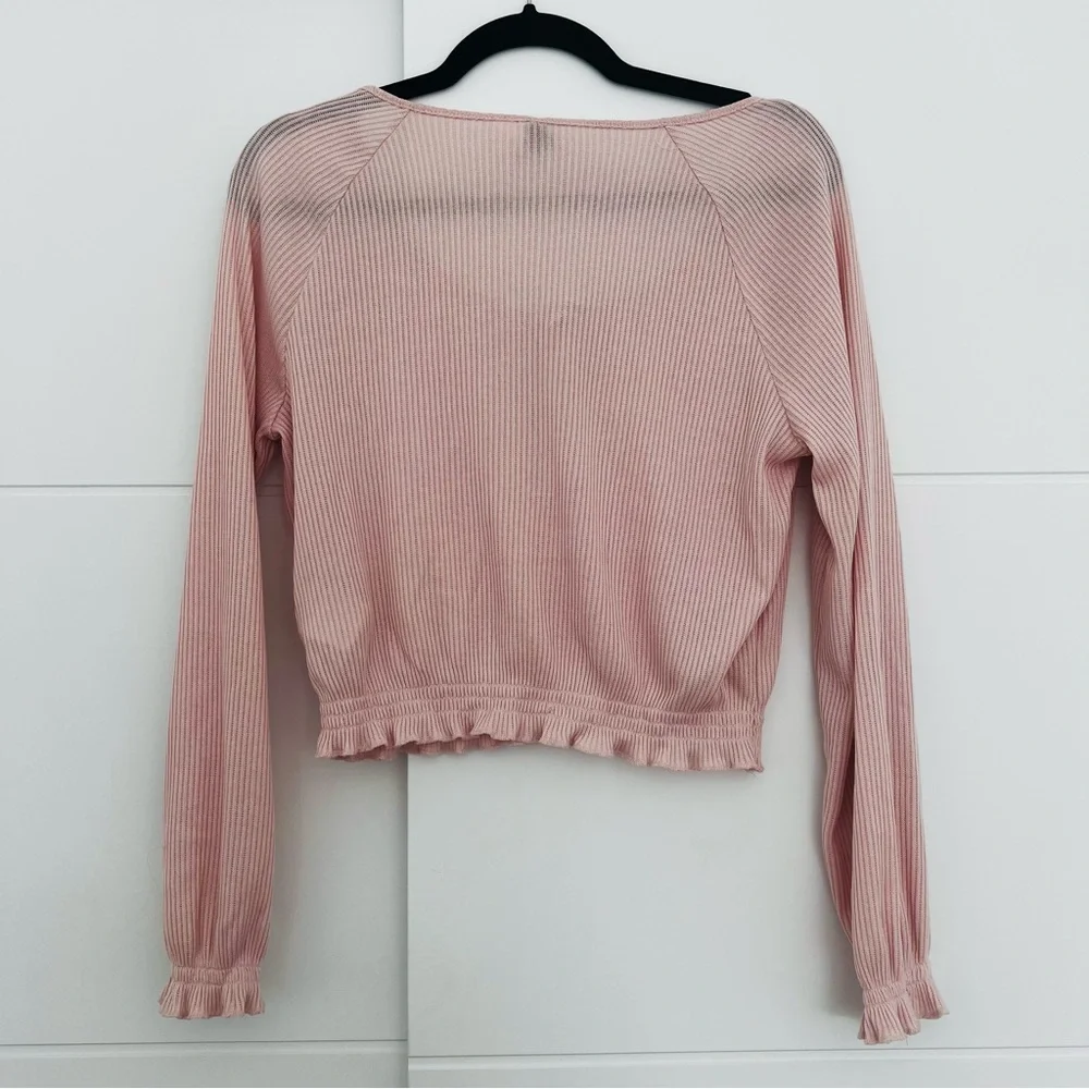 Ribbed Top - Powder Pink - Picture 3 of 5